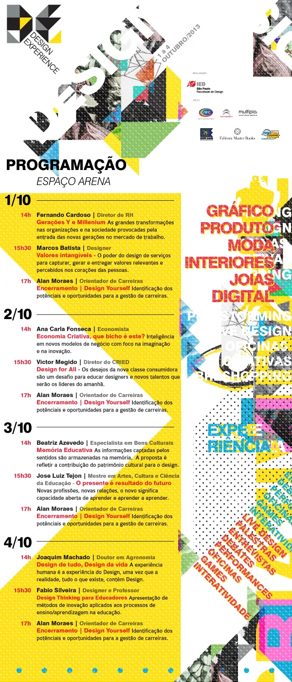 Programação Espaço Arena no Design Experience – SP
