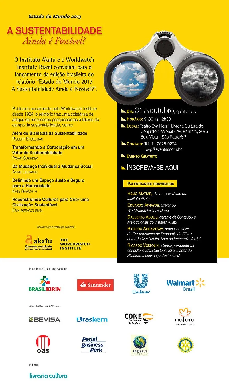 Lançamento do Estado do Mundo 2013: Inscreva-se!