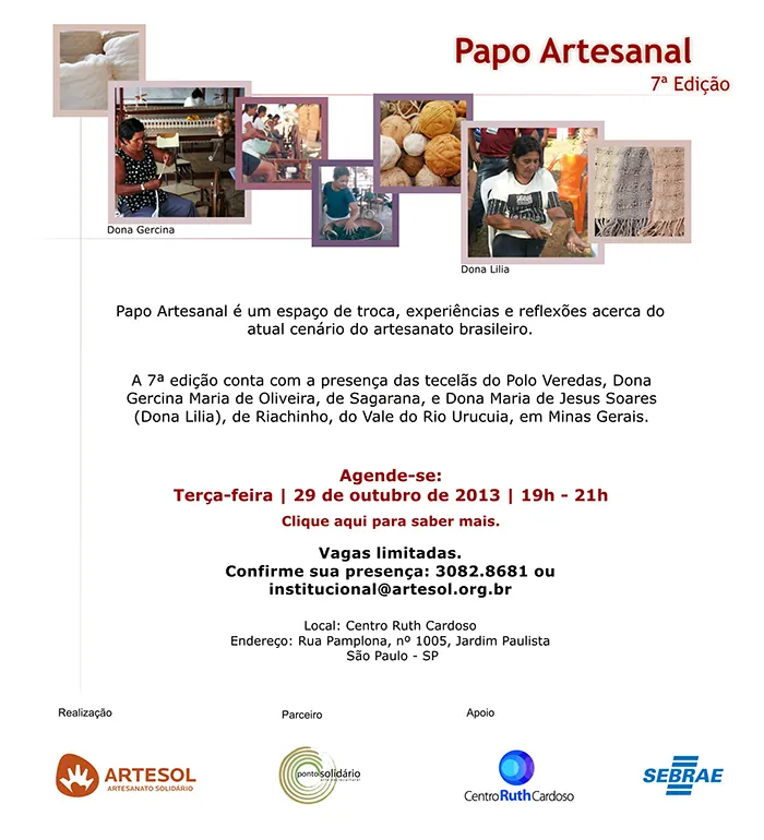 Está chegando o Papo Artesanal com artesãs do Polo Veredas – MG