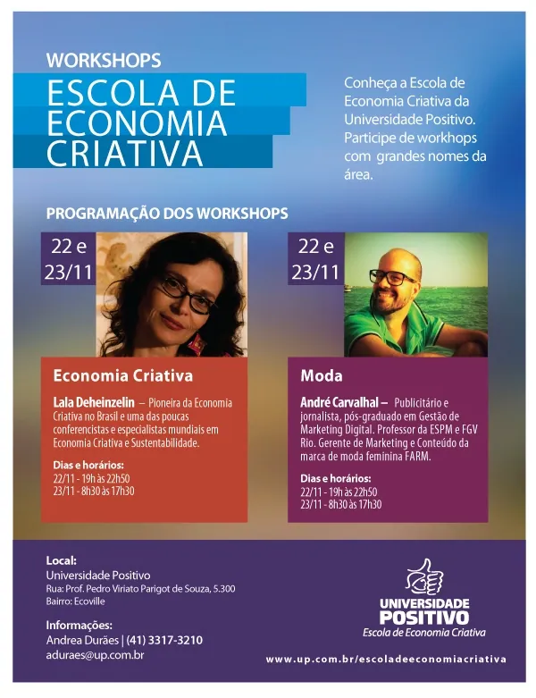 Workshops na Escola de Economia Criativa