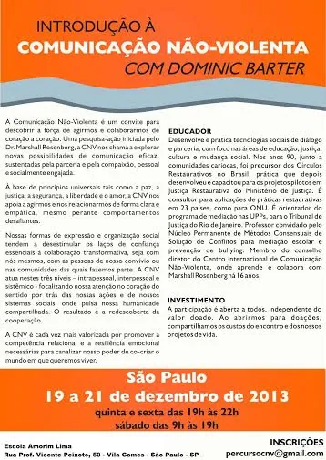 Comunicação Não Violenta, com Dominic Barter – SP
