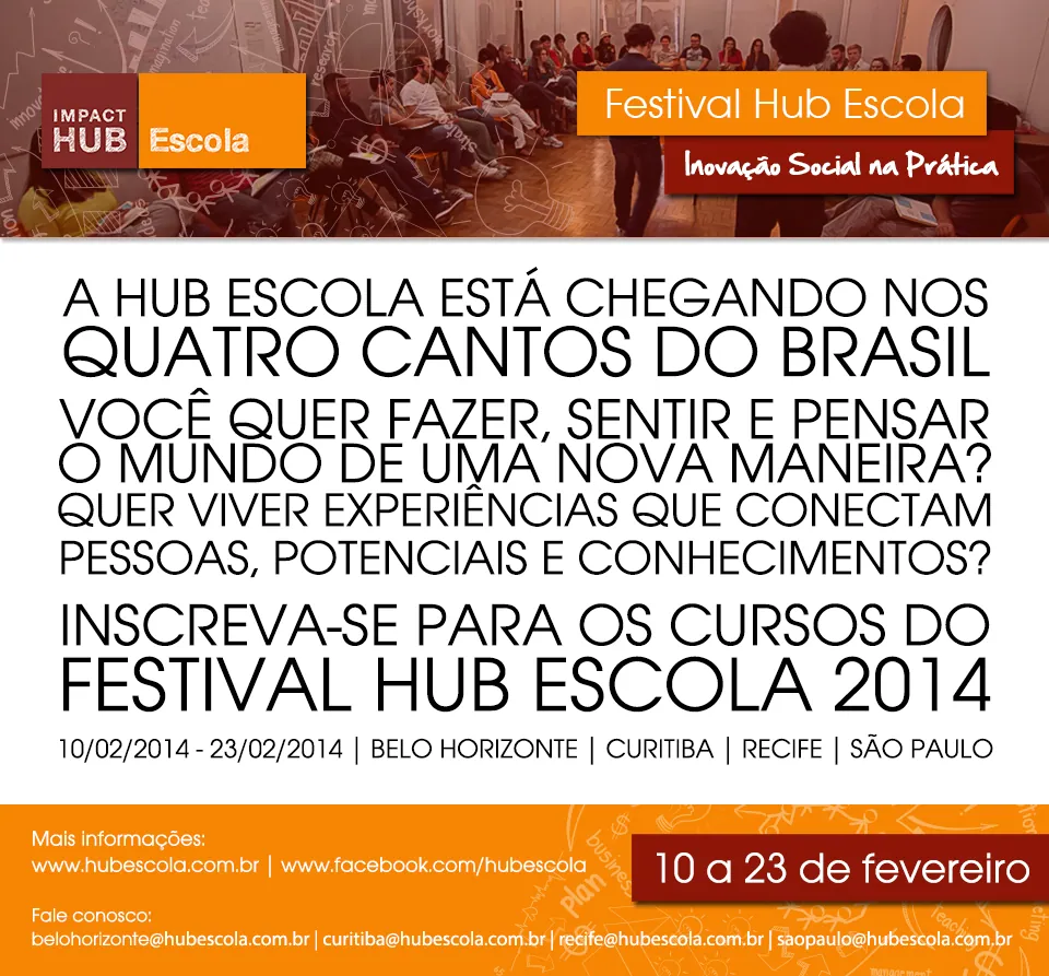 O Festival Hub Escola Brasil está chegando!