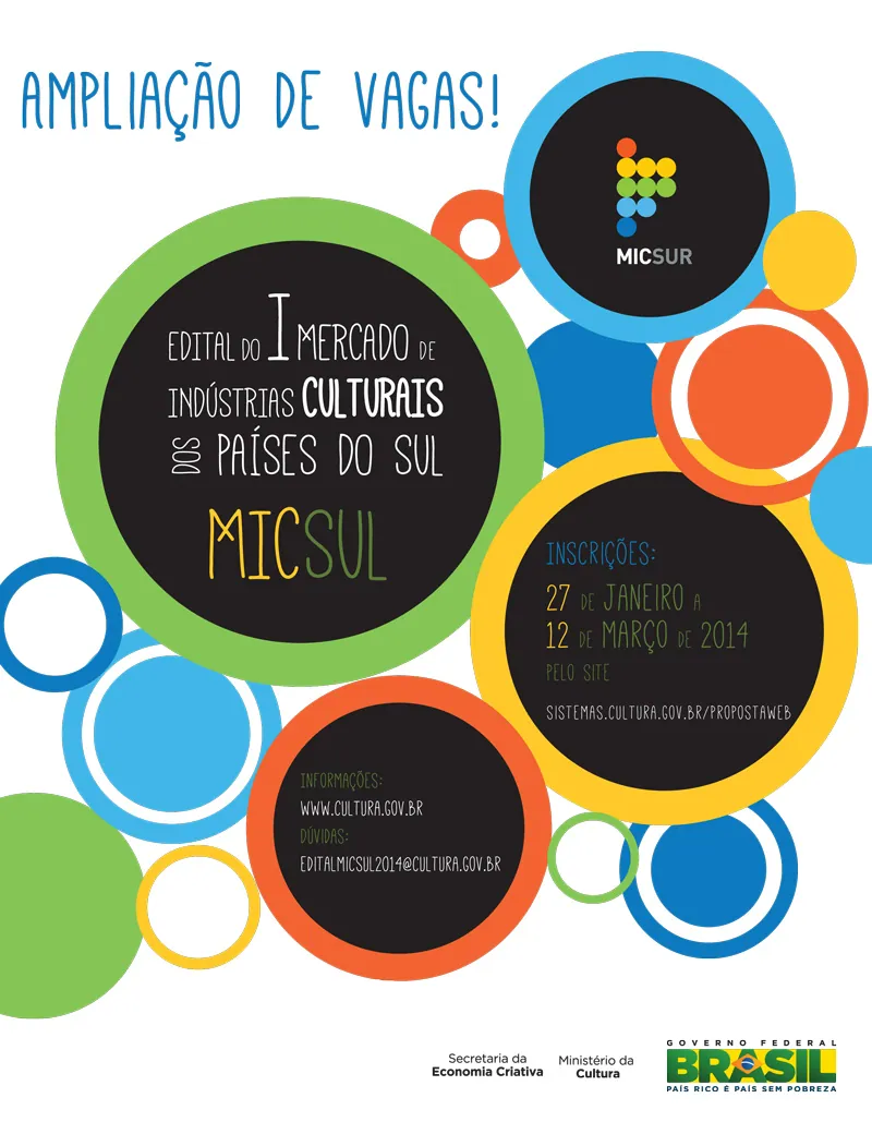 Inscreva-se para o 1° Mercado das Indústrias Culturais do Mercosul (Micsul)
