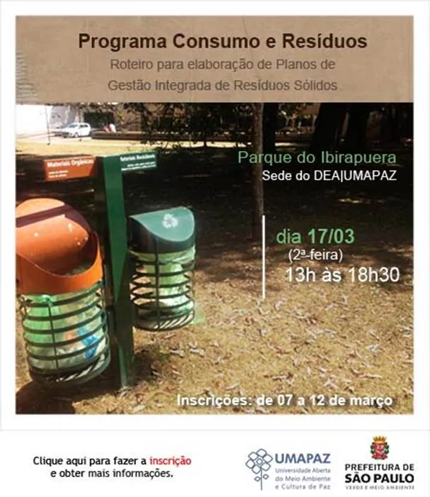 Programa Consumo e Resíduos no Pque. do Ibirapuera – SP