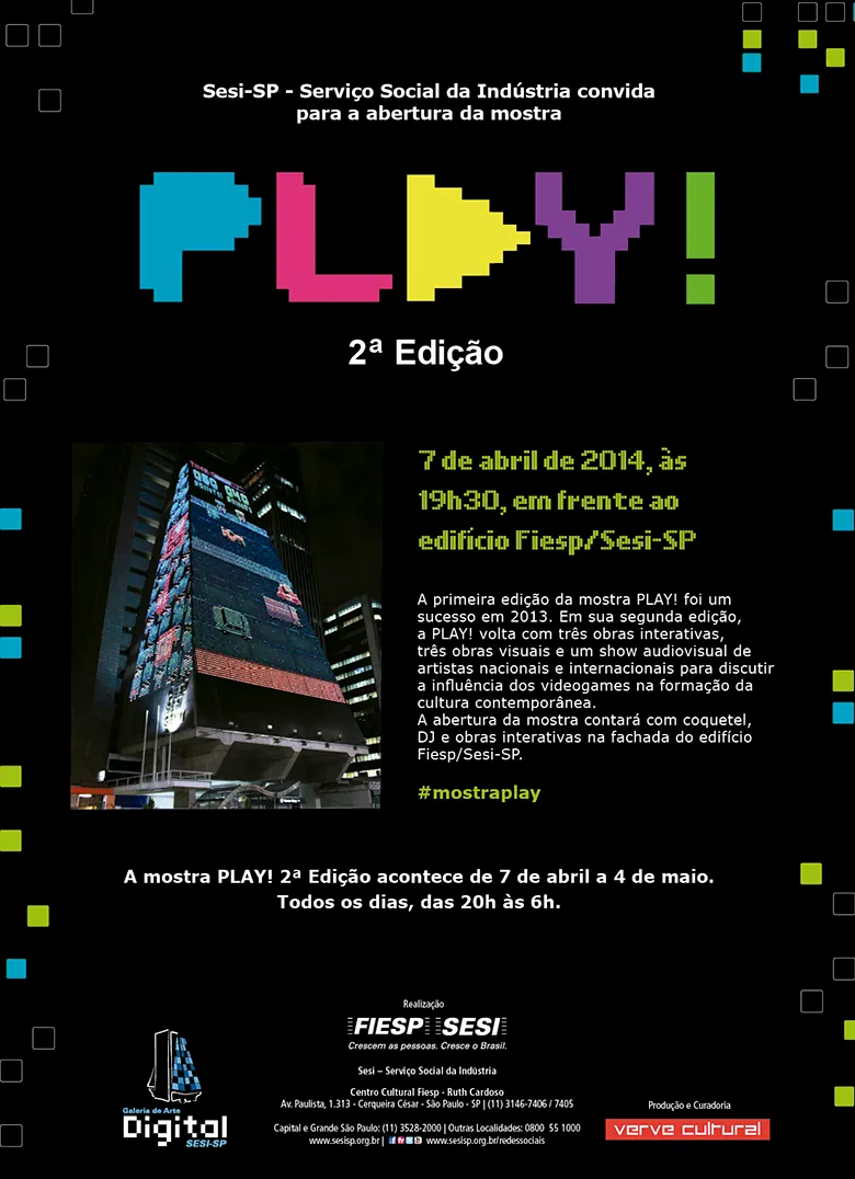 Sesi-SP convida para a abertura da Mostra Play! 2ª edição