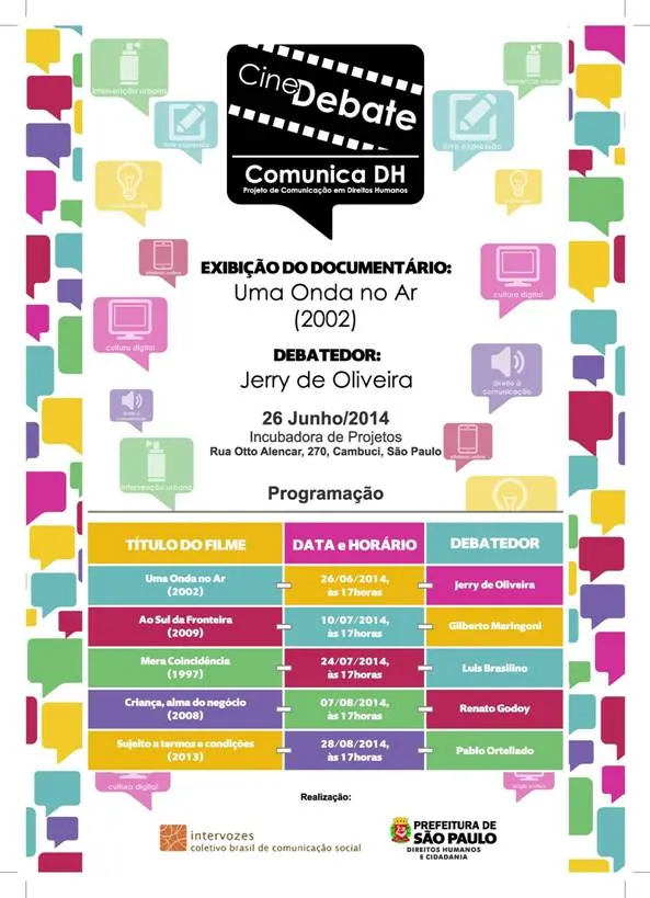 Cine Debate – Comunica Direitos Humanos – jullho 2014