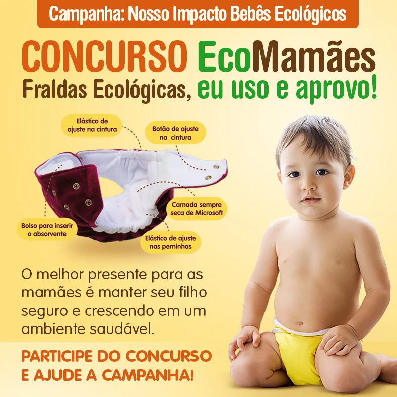 Fraldas de pano são mais ecológicas