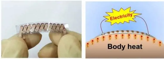 Gerador termoelétrico usa calor do corpo para gerar eletricidade