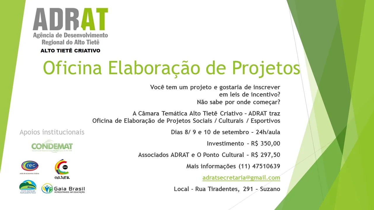 Oficina de Elaboração de Projetos em Suzano