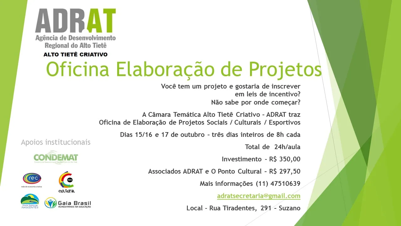 Oficina de Projetos em Suzano - Gaia Brasil
