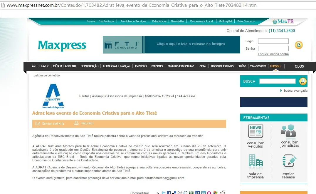 ADRAT leva Economia Criativa para Alto Tietê (Suzano – SP)
