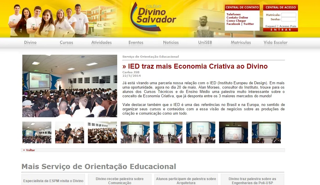 Colégio Divino Salvador recebe palestra de Alan Moraes sobre Economia Criativa