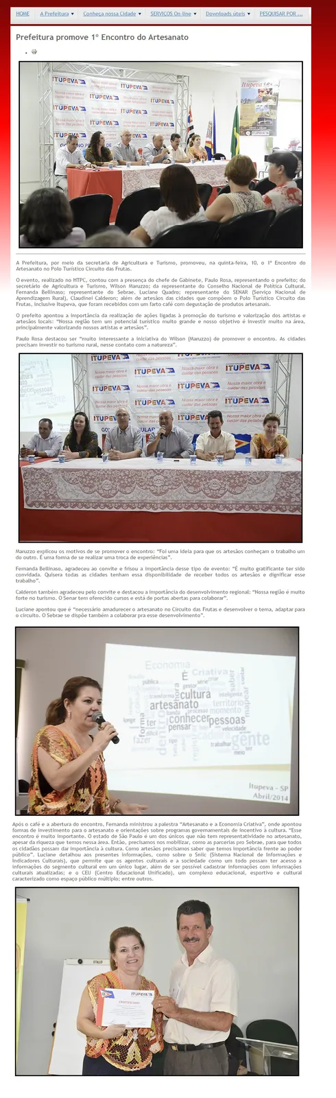 1º Encontro do Artesanato no Polo Turístico Circuito das Frutas recebe Fernanda Bellinaso