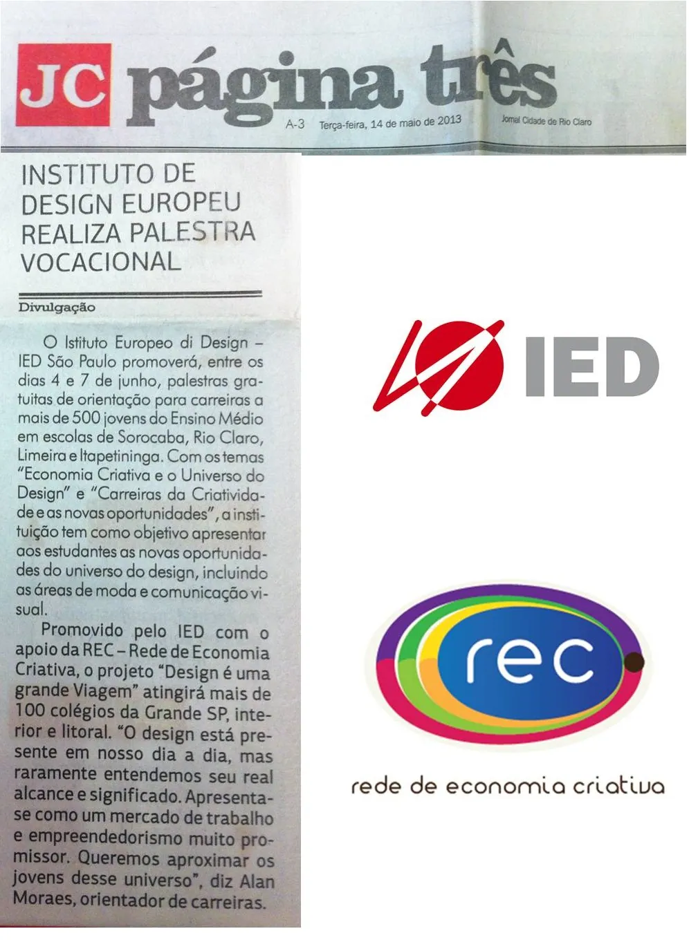 IED-SP realiza palestra Vocacional com apoio da REC-SP – maio/13 – Rio Claro (SP)