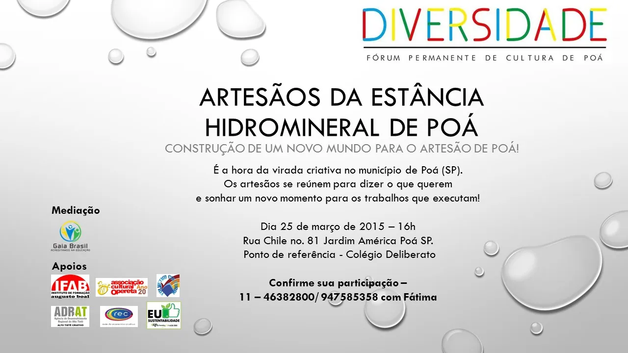 REC-Brasil apoia! Artesãos de Poá (SP) formam Grupo de Trabalho e se reúnem amanhã! (25 mar 15)