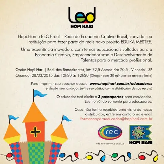 EDUKA MESTRE – Hopi Hari e REC-Brasil trabalham com educadores brasileiros!