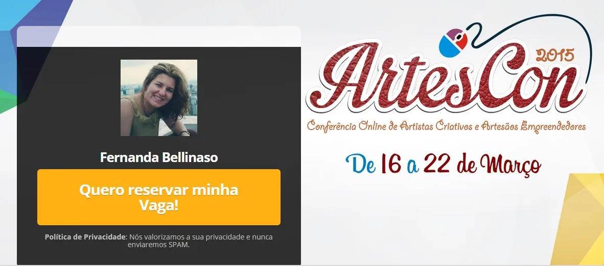ArtesCon15 – Palestra Fernanda Bellinaso – Gratuito e on-line!