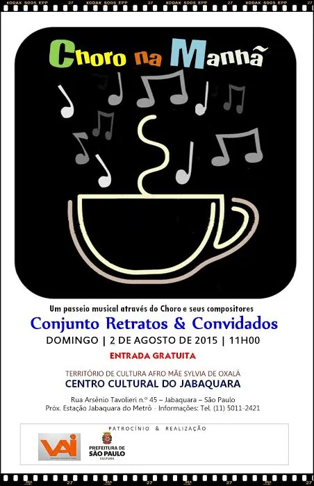 Choro na manhã – São Paulo – grátis