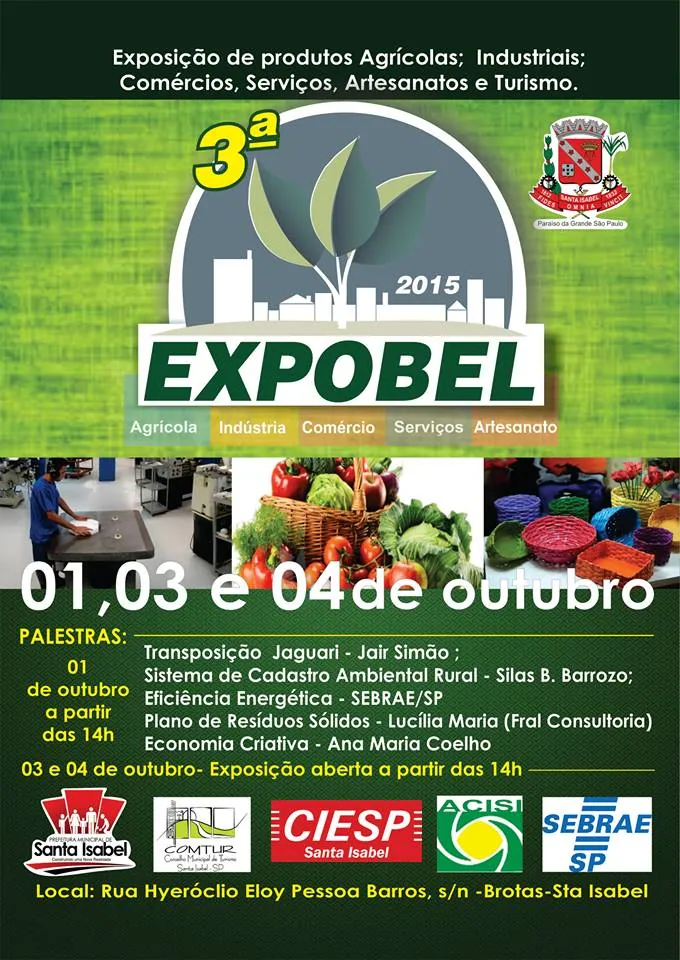 Expobel recebe palestra sobre Economia Criativa – Santa Isabel (SP)