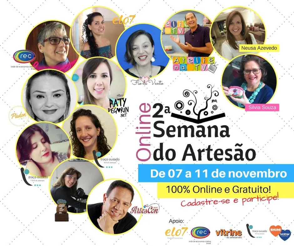 REC-Brasil apoia e divulga – 2a. Semana do Artesanato – on-line – inscreva-se!
