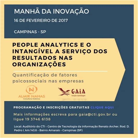People Analytics – O papel do RH na empresa – Gaia CTI (Campinas-fev/17)