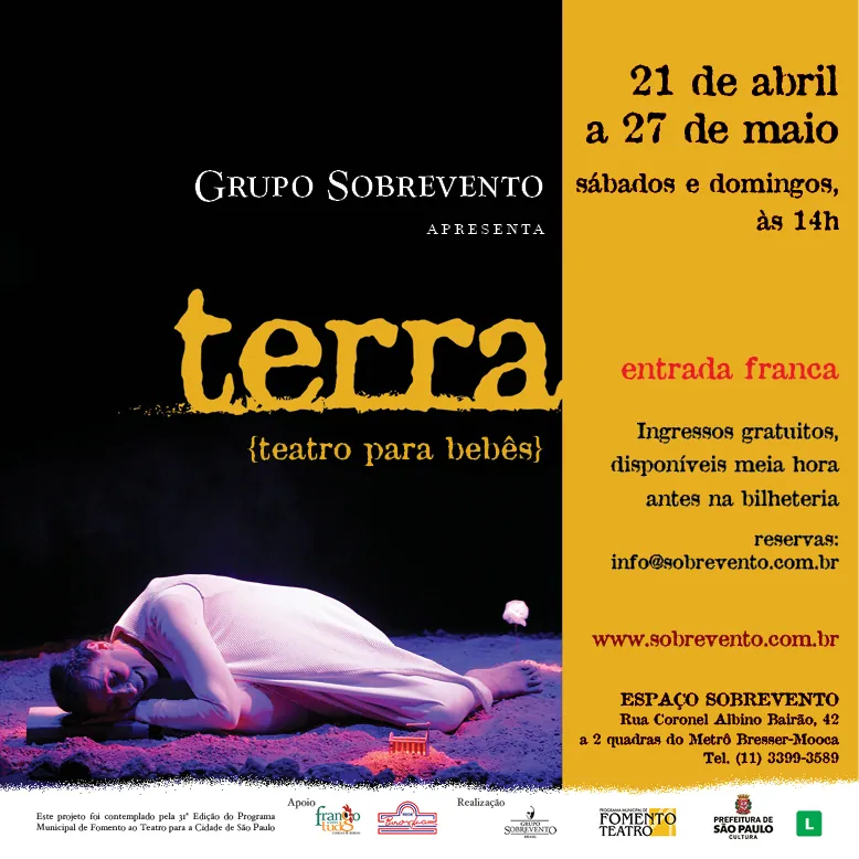 Grupo de teatro SOBREVENTO – agenda de abril/maio – SP