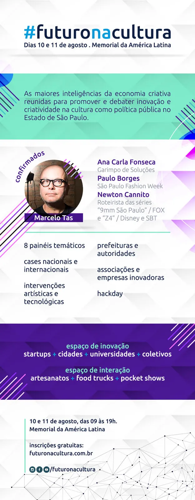 Em agosto, Secretaria da Cultura discutirá economia criativa e inovação