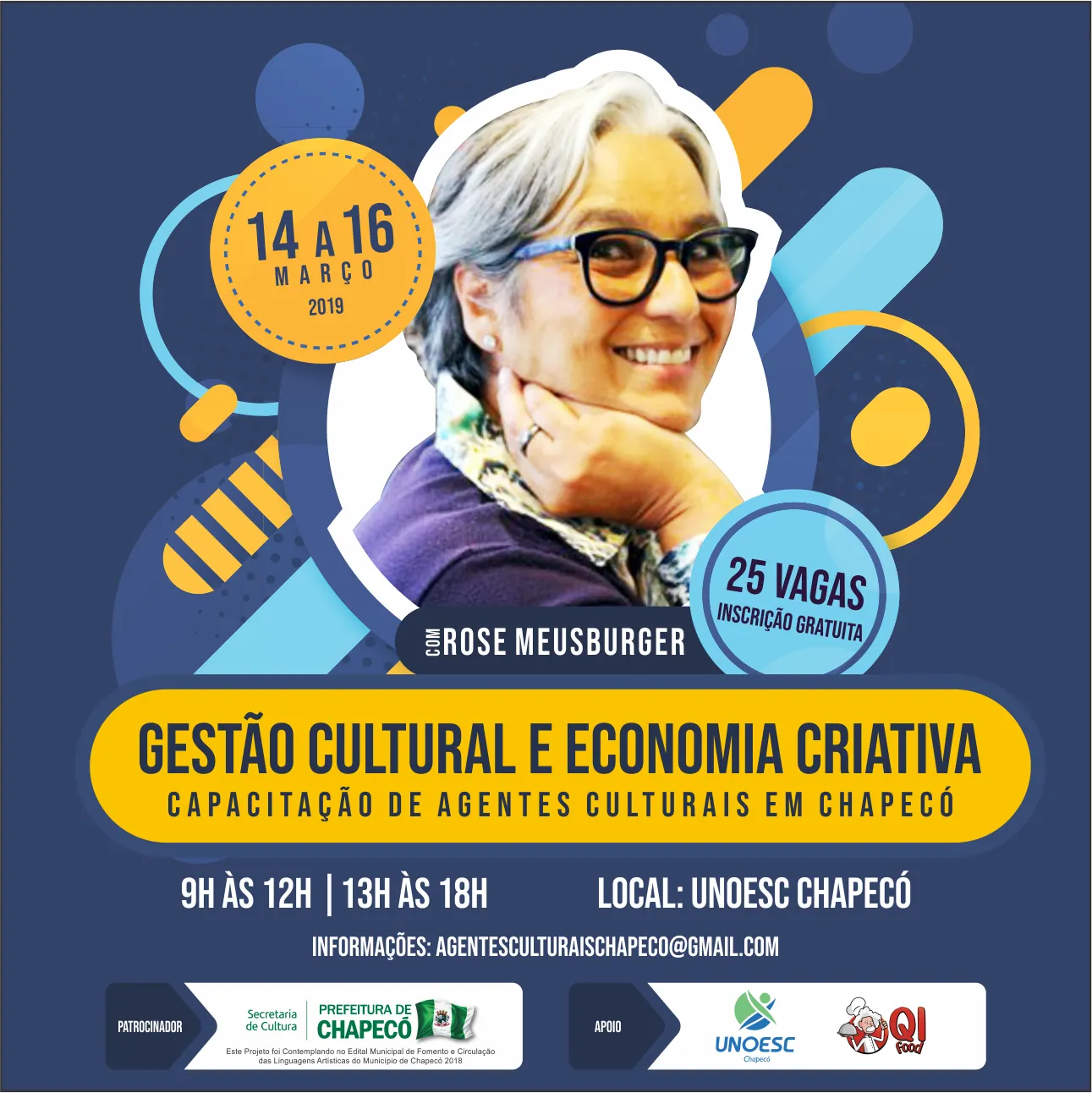 REC-Brasil apoia e divulga! Gestão Cultural e Economia Criativa em Chapecó (SC)