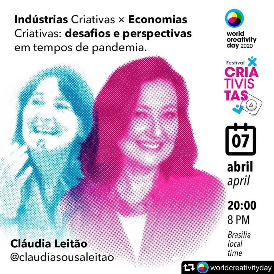 É hoje – Claudia Souza Leitão no Festival Criativistas –