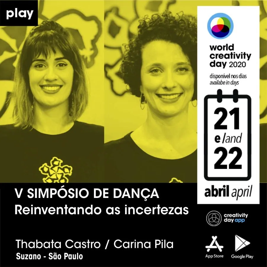 Atividade DMCSuzano – Inscrições abertas – V SIMPÓSIO DE DANÇA – Diante de incertezas, a necessidade de reinventar – Thabata Castro e Carina Pina